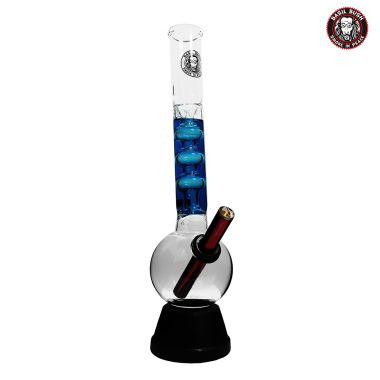 Basil Bush 'Rainbow High' Glass Bong (Large) - Blue