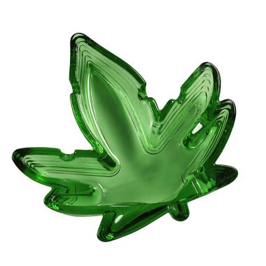 Leaf Shaped Glass Ashtray