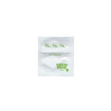 Smelly Proof Child Resistant Baggies - White - Extra Extra Small