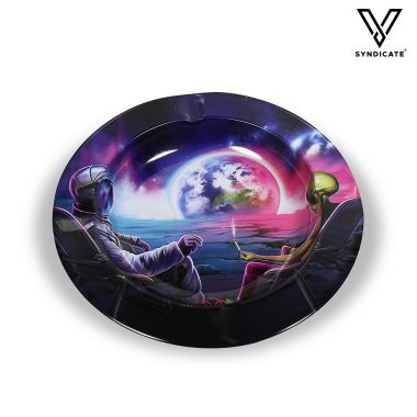 V Syndicate Blazin' Metal Ashtray - Blunt Orbit