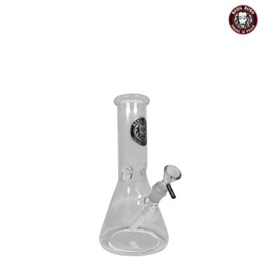 Basil Bush Heavy Duty Glass Ice Bong - Small - Solid White