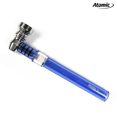Atomic Volcano Stone Filter Glass Pipe - Blue