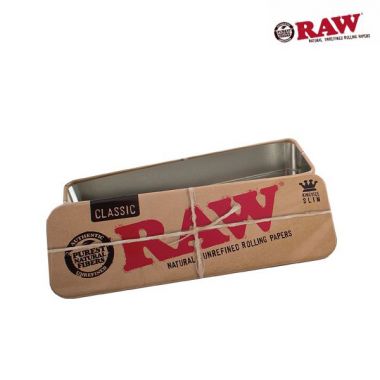 RAW Classic Roll Caddy Metal Rolling Case- Kingsize Slim