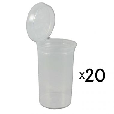 19 Dram Pop Top Vial - Clear - 20 x 19 Dram Vial