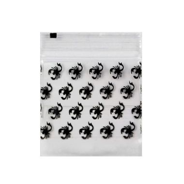 Picture Button Bags - 50mm x 50mm Black Scorpion