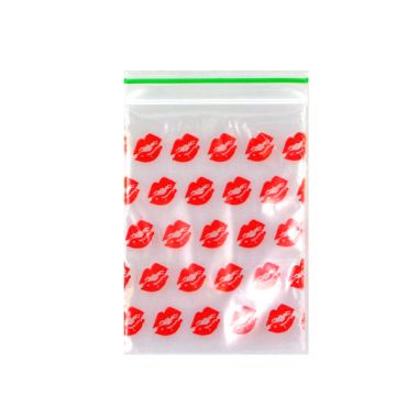 Picture Button Bags - 40mm x 60mm Red Lips