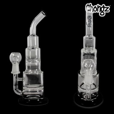 Chongz 'Pyros' 23 cm Glass Bong & Oil Rig With Honeycomb Diffuser