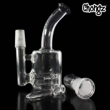 Chongz 'Boffins Bridge' Clear Glass Mini Oil Rig With Inline Diffuser 12 cm