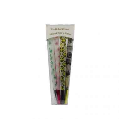 Colourful Patterned Natural Pre-Rolled Cones - Multipack