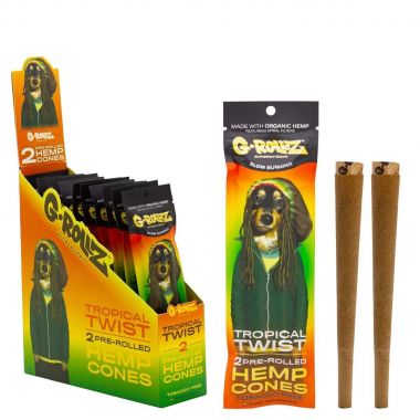 G-Rollz Hemp Blunt Cones 2 Pack - Tropical Twist