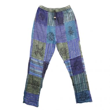 Patchwork Blue Trousers