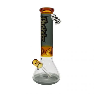 Chongz 30cm 'Beef Galore' Glass Bong - Orange/Black