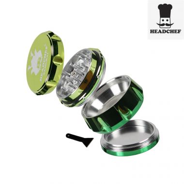 Headchef Samurai Iridescent 4-Part Sifter Grinder - Green Lime