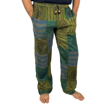 Patchwork Green Trousers