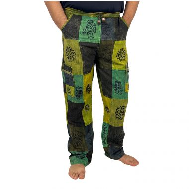 Patchwork Green Combat Trousers - XL