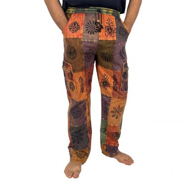 Patchwork Purple Combat Trousers - Large