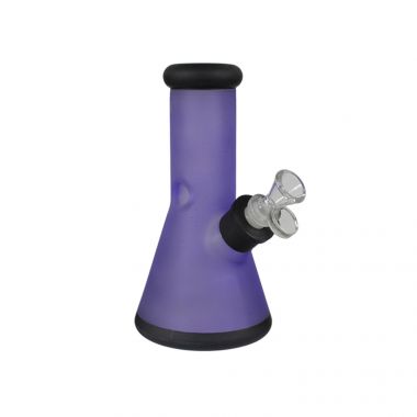 Basil Bush Frosted Glass 20cm Ice Beaker Bong - Blue