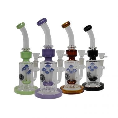Basil Bush Fungi Glass Percolator Bong