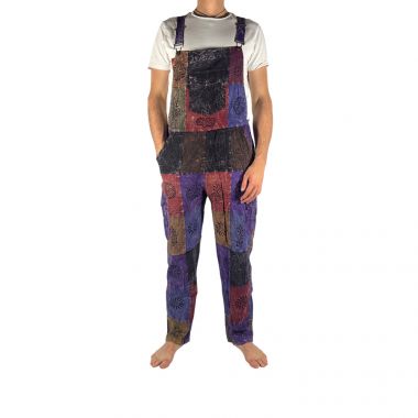 Patchwork Heavyweight Cotton Dungarees