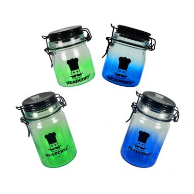 Headchef Two-Tone Glass Clip Top Storage Jars
