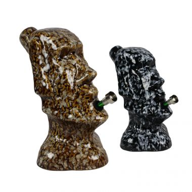 Easter Island Head Ceramic Bong