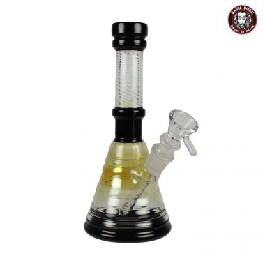 Basil Bush Patterned Glass Beaker Bong - Spirals