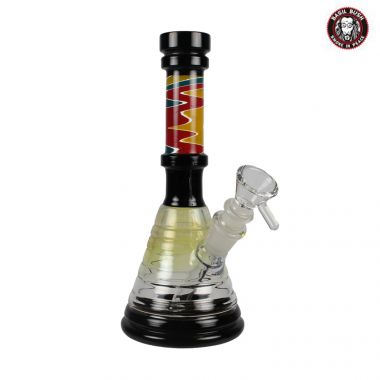 Basil Bush Patterned Glass Beaker Bong - ZigZag