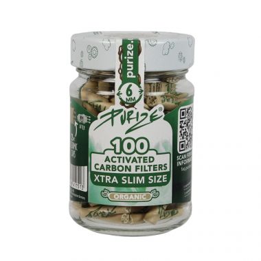 PURIZE XTRA Slim 6mm Filters 100 Piece Jar - Organic
