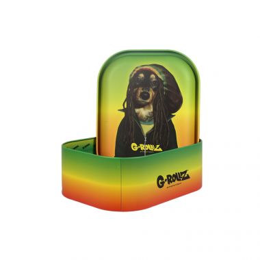 G-Rollz Reggae Medium Storage Tin with Rolling Tray Lid