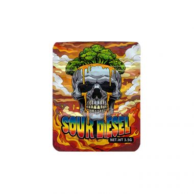 Sour Diesel Mylar Bag 3.5g - 10cm x 10cm
