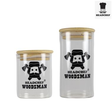 Headchef Woodsman Glass Jar