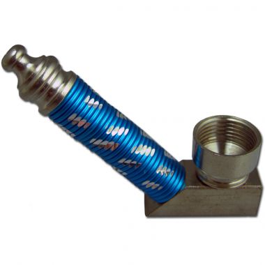 Upright Ribbed Mirror Pipe - River Blue