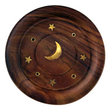 Embossed Incense Coasters - Moon