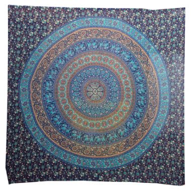 Peacock Mandala Bedspreads - Blue