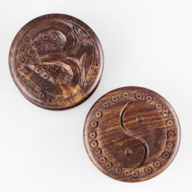 a stylish wooden herb grinder