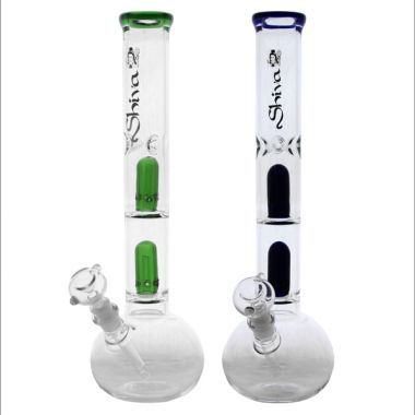 Shiva Entendre Double Percolator Ice Bong