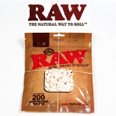 RAW Natural Unrefined Cotton Filters - Slim