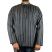 Image 2 of Striped Black & Cream Grandad Shirt