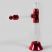 Portable Aluminium & Glass Waterpipe - Red