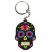 Rubber Skull Keyring - Black & Blue