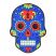 Rubber Skull Magnet - Blue