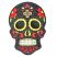 Rubber Skull Magnet - Black & Yellow