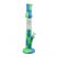 Bounce 'Warp Drive' 38.5cm Silicone Bong with Glass Percolator - Green & Blue