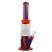 Fat Silicone Bong with Glass Percolator - Orange & Blue