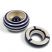 Image 4 of Round Duo Stripes Ceramic Ashtray