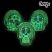 Image 2 of Chongz Glass Glow in the Dark Skull Ashtray