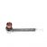 13cm Glass Spring Pipe with Metal Bowl - Silver with Copper Bowl