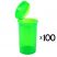 19 Dram Pop Top Vial - Transparent Green - 100 x 19 Dram Vials