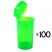 19 Dram Pop Top Vial - Transparent Green - 100 x 19 Dram Vials