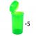 19 Dram Pop Top Vial - Transparent Green - 5 x 19 Dram Vials